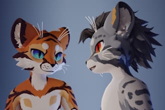 design custom vrchat avatar nsfw vr furry avatar 3d character anime vrc chracter