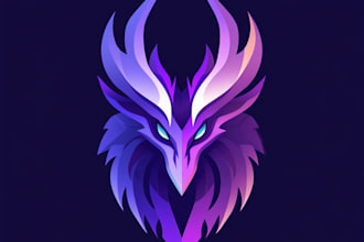design unique 2d medieval, fantasy, rpg, mmorpg game logo