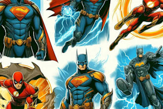do a concept art superhero character design for comics