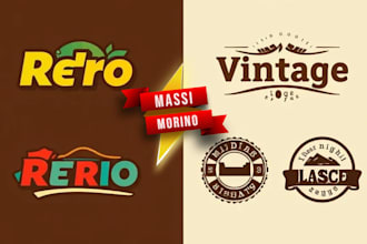 design retro, vintage, badge, classic or ageless, timeless business logo design