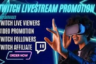 do twitch promotion to bring subs, twitch viewers, twitch channel affiliate