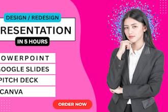 professionally redesign your powerpoint or google slides in 6 hours