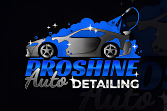 make modern auto detailing, car wash, mobile wash logo