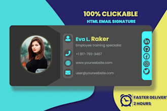design responsive clickable HTML email signature