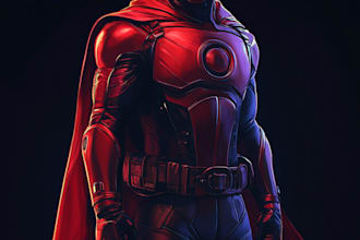 do a concept art superhero character design for comics