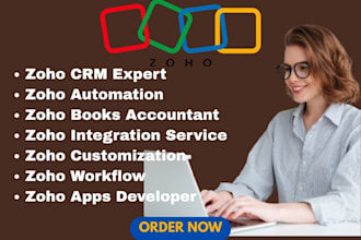 set up your zoho CRM, zoho creator, zoho campaigns, zoho form and zoho books