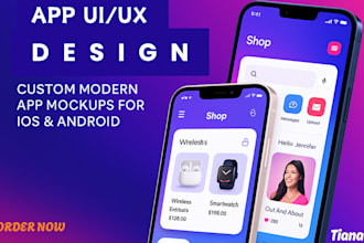 create wireframe, figma or xd UI UX app mockup for mobile or web app design