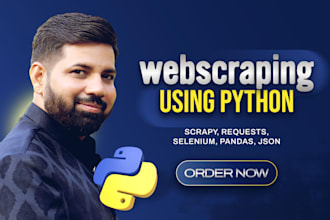 do web scraping , data scraping, web scraper using python