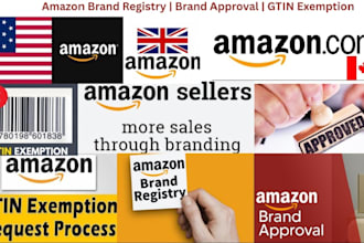 handle amazon brand registry, brand approval, and gtin exemption