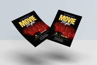 design retro vintage poster, movies