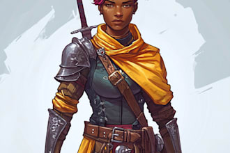 draw fantasy dnd character illustration anime superheroe rpg