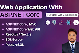 build your custom web application with asp dot net core and react or nextjs