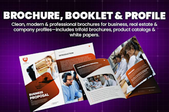 professional brochure, booklet, or company profile design
