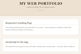 create a modern responsive website using HTML, CSS, and js
