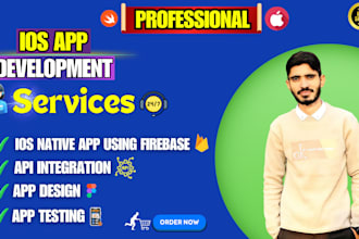 develop custom ios apps using swiftui ,firebase and rest api integration