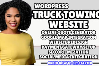 towing website design roadside assistance website towing website