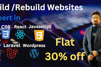 do websites development as a full stack web developer in frontend, backend