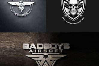 do vintage, patch, military tactical, and badge logo or graphics design
