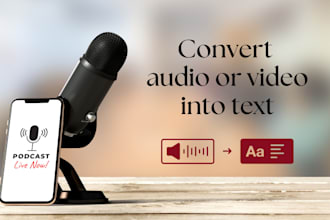 transcribe english audio or video into text, very fast