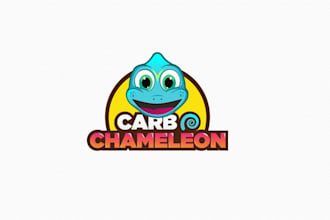 design a cute cartoon character healthy cookie bakery logo