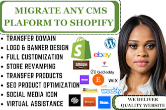 migrate clone  webador  wix woocommerce amazon wordpress ecwid to shopify store