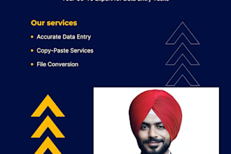 deliver professional data entry, copy paste and file conversion services