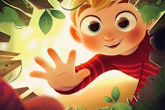draw illustrations for your children story book, children book