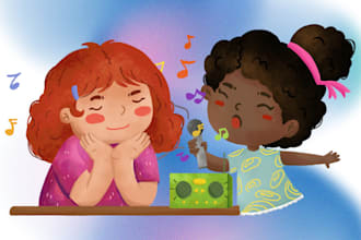 write, sing, produce kids songs, nursery rhyme, kids learning songs, learning