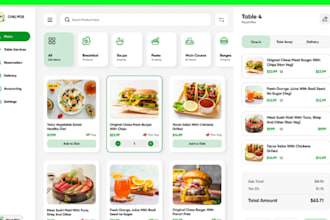develop restaurant pos software order fastfood inventory management crm api