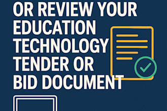 write or review your education technology tender or bid document