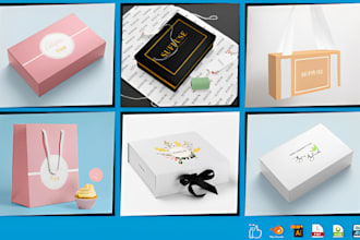 create amazon packaging design, label design and mailer box packaging design