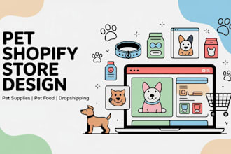 design pet shopify store pet website pet supplies store pet dropshipping store
