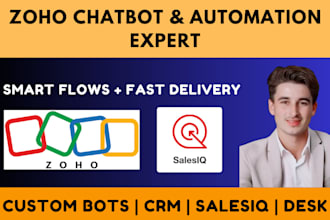 build zoho chatbot automate salesiq, crm desk, and dashboard