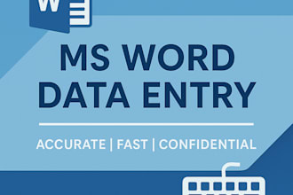 do custom ms word data entry and document processing