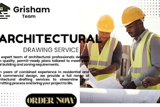 draw architectural city permit site plan, structural floor plan, mep, adu garage