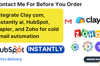 integrate clay com, instantly ai, zapier, and zoho for cold email automation