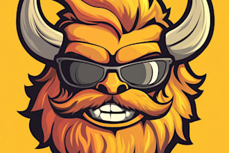 draw a cartoon logo, mascot, character