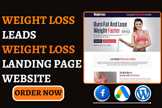 weight loss lead weight loss website weight loss landing page surgery website
