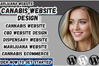 design a professional cannabis or cbd website and marijuana website