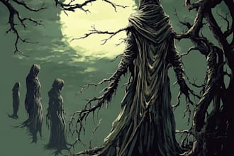 fantasy horror fun cartoon character for logo