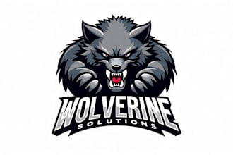 do wolverine clip mascot logo design