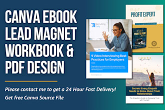 design branded PDF ebook lead magnet and workbook in canva