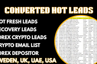 give you live forex rec0very leads linkedin leads sweden, UK, US, uae leads