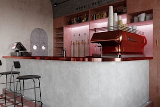 3d restaurant interior, bar design, coffee shop, spa, lounge, cafe render, pizza