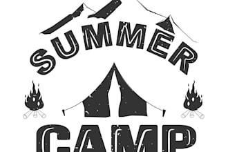 design a original summer camp logo for you in just 1 day