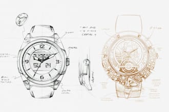 create premium watch design concepts with manufacturing specs