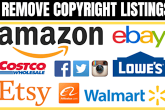 takedown infringing product listings from shopify amazon alibaba etsy ebay temu