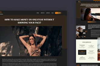design onlyfans agency website, onlyfans modeling website,