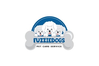 design modern beautiful dogs pet care logo