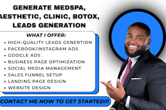 generate medspa leads medical spa leads aesthetic leads facebook ads google ads